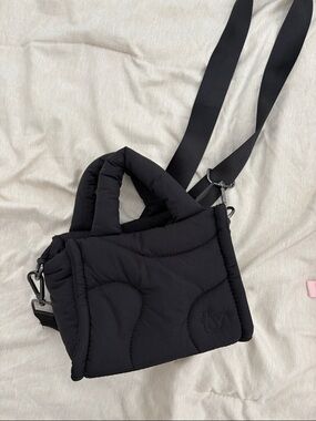 Thirty years Quilted Black Puffer Crossbody Tote - Women's Everyday Shoulder Bag